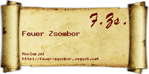 Feuer Zsombor névjegykártya