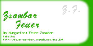 zsombor feuer business card